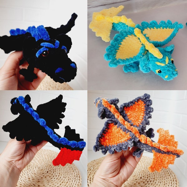 Crochet dragon, Amigurumi dragon, dinosaur, dino, Dinegurumi, dragon plush , baby dragon, Crochet Triceratops