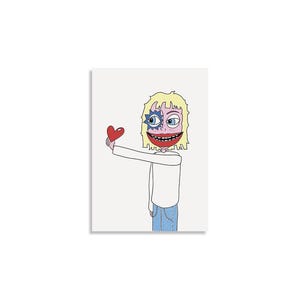 Carte postale cadeau coeur