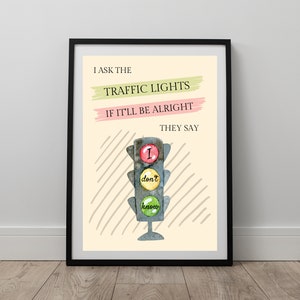DBATC, Traffic Lights, Swiftie Digital Download, Taylor Swiftie Lyrics, Taylor Swiftie Lyric Art, Swiftie Prints Wall Art, Lover Art