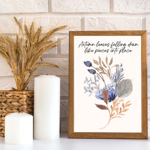 Stampe con testo di "Foglie d'autunno che cadono", Arte di Swiftie, Poster di "All Too Well", Testo di "All Too Well", Stampe autunnali, Arte murale autunnale