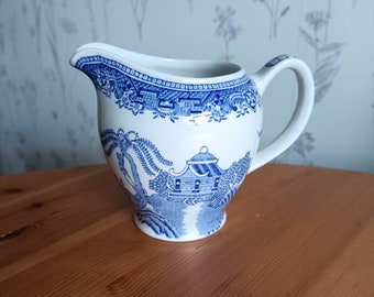 Willow Blue and White Jug, Creamer