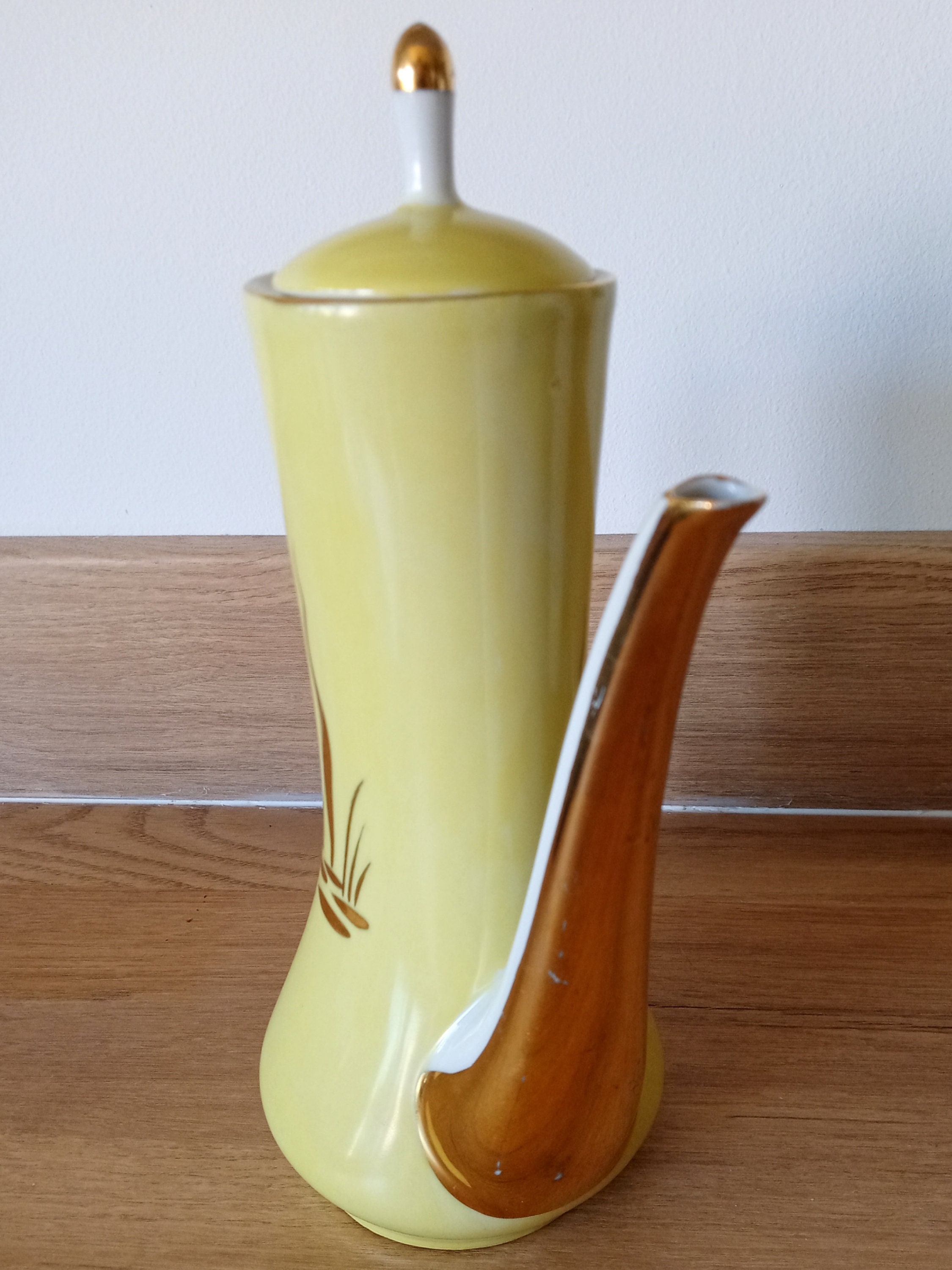 Vintage Retro Yellow Coffee Pot Tea Pot Etsy UK