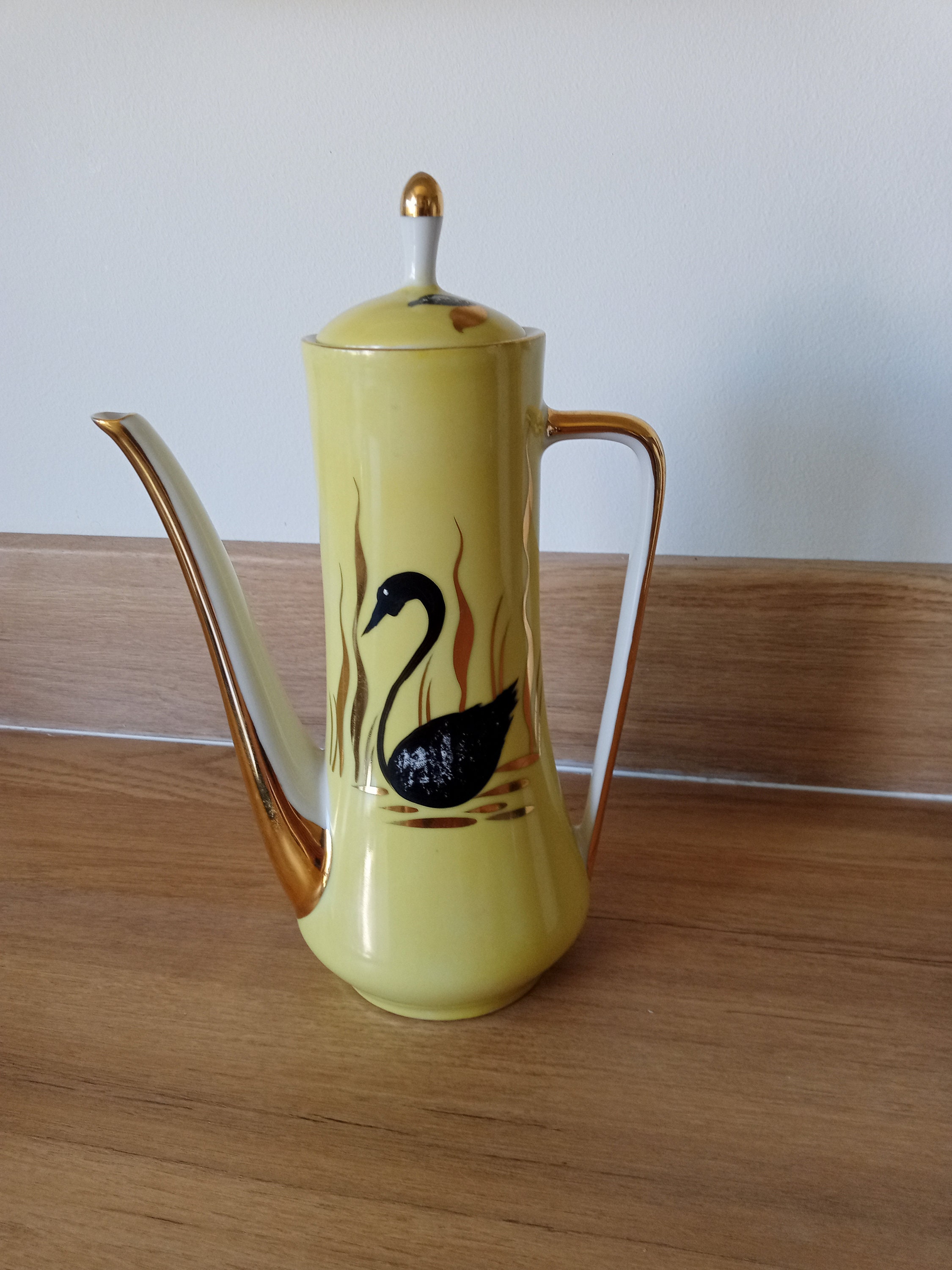 Vintage Retro Yellow Coffee Pot Tea Pot Etsy UK