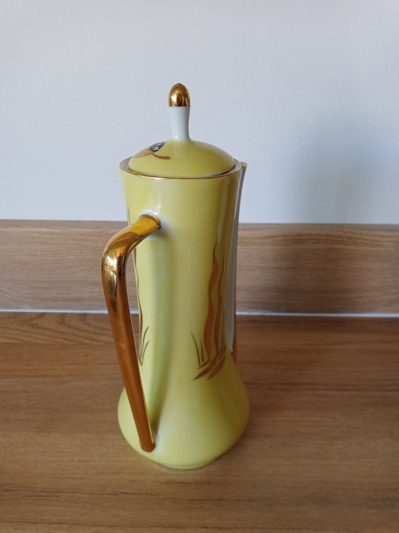 Vintage Retro Yellow Coffee Pot Tea Pot Etsy UK