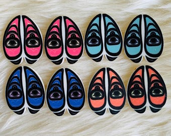 Native American Acrylic Centers, indigenous bead work, cabs to bead around