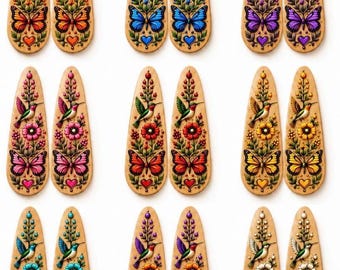 Acrylic Cabochon/ Centers | butterfly Native-Inspired Flower Designs | Jewelry & Beading Supplies