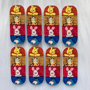 Winnie the Poo centers, Beading supplies, native cabochons, cabs for beading, acrylic centers