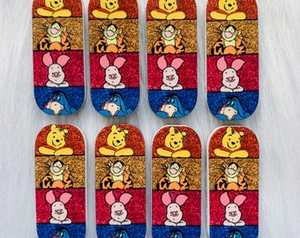 Winnie the Poo Cabochons, Handmade Acrylic Beading Supplies