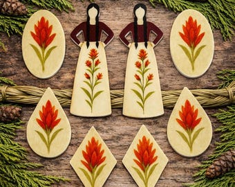 Native American–inspired earring centers, cabochon, center pieces,