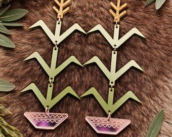 Native American tree of life earring dangle