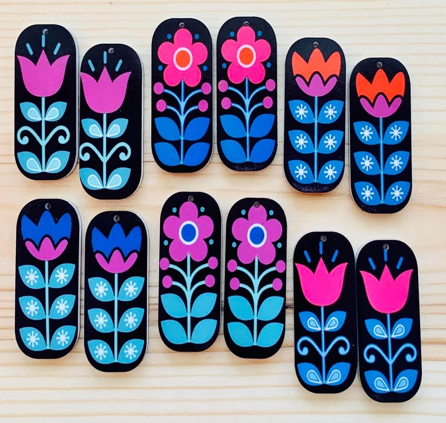 Native floral cabs, Floral beading supplies, Ojibwe floral cabs, Native bead work, cabochons, Floral cabs for beading