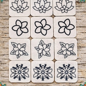 Floral Pellon Filz Designs | Von Ureinwohnern inspirierte Blumenvorlagen |  Perlenmuster | Bastelbedarf