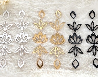 DIY Earring Dangle Pieces, Floral Charms (5 Inch)