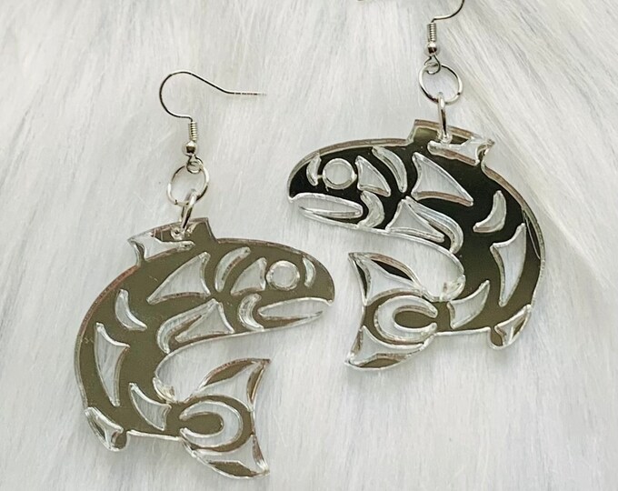Rainbow Trout Earrings Etsy Canada