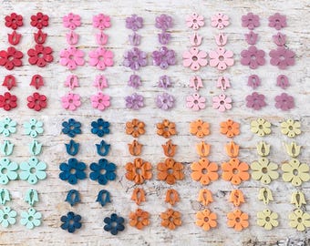 DIY Laser Cut Acrylic Floral Dangle Earring Set for Jewelry Making