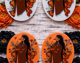 Indigenous Woman Floral Centers | Jewelry Making Supplies