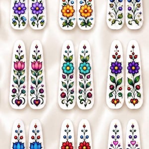 Ojibwe blommiga örhängescenter | Smyckeskomponenter i akryl med inhemsk inspiration