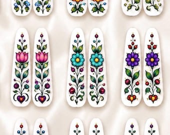 Ojibwe Floral Earring Centers | Indigenous Inspired Acrylic Jewelry Components