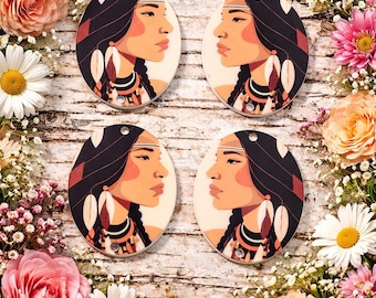 Indigenous Inspired Earring Centers | Acrylic Jewelry Making Supplies | Laser Cut Centers for Beading Earrings