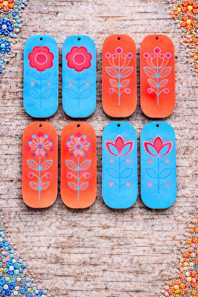 Floral Earring Centers | Native Inspired Beadwork Supplies image 1