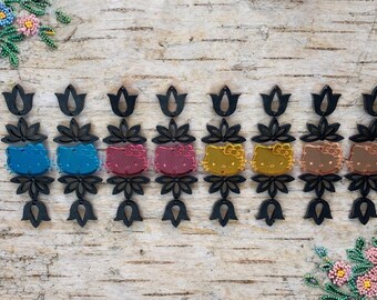 DIY Hello Kitty Acrylic Earring Pieces – Mirror/ Matte Dangle Set – Laser Cut Jewelry Supplies