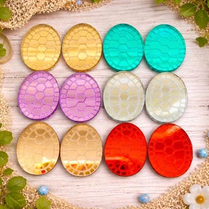 Native American Mirror Turtle Shell Centers Acrylic Cabochons | Indigenous Beading Supplies | Statement Earring Centers