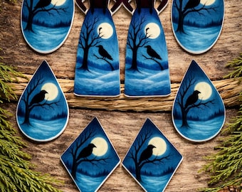 Native American–inspired earring centers, cabochon, center pieces,