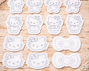 Hello Kitty Beadwork Template Set – Pellon Felt Regalia Designs (14 Piece Set)