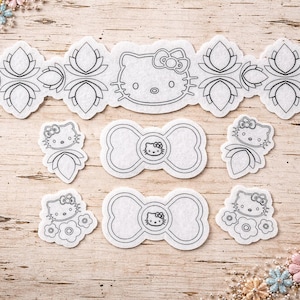 Conjunto de plantillas de abalorios con diseño floral de Hello Kitty – Pellon Felt Designs