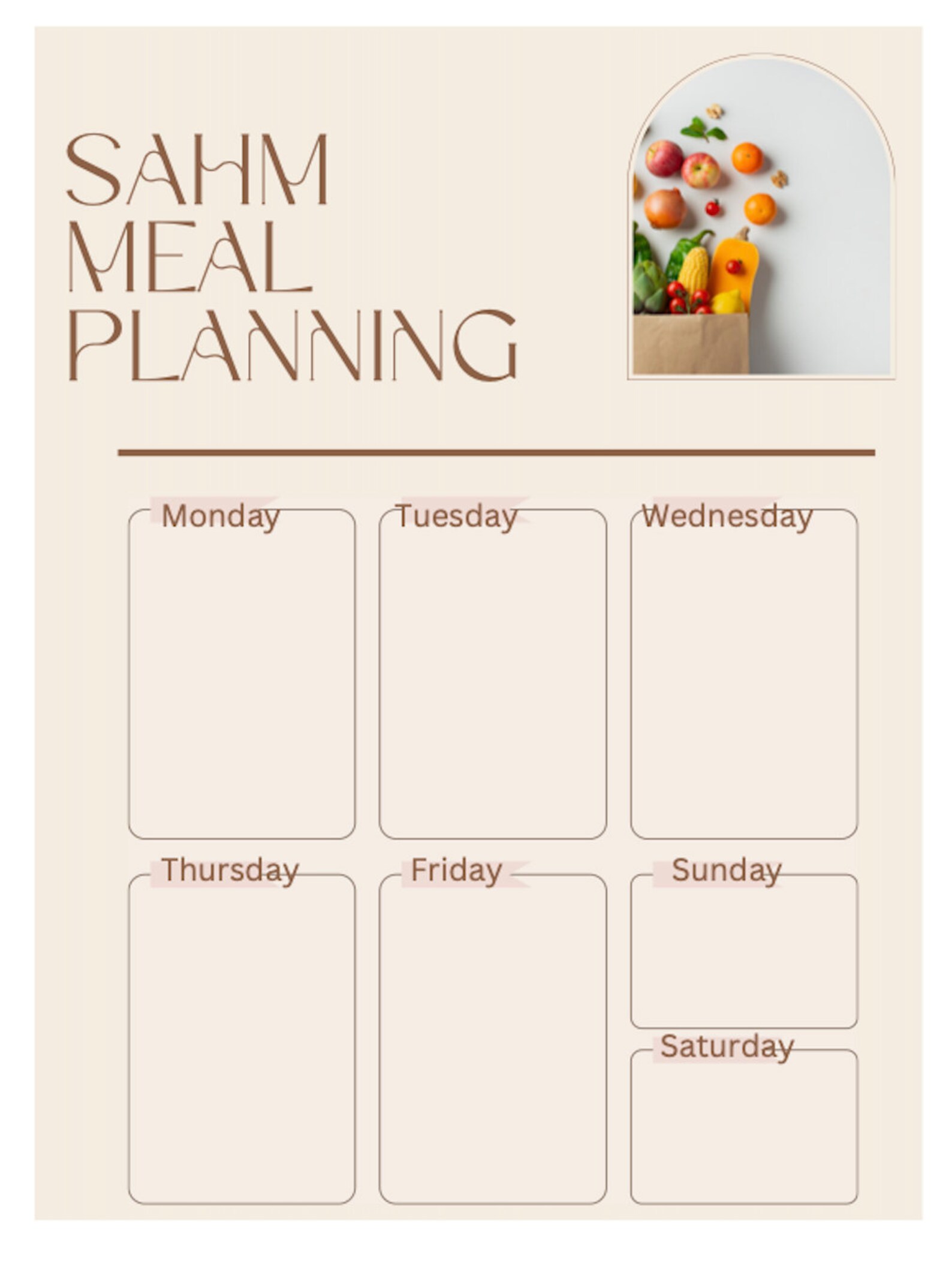 SAHM Daily Cleaning Schedule and Weekly Meal Prep - Etsy