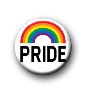 PRIDE / 1” / 25mm pin button / badge / LGBTQ+ / lesbian / gay / bi / trans / asexual / non-binary / pansexual / rainbow / unisex / love