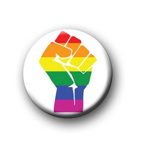PRIDE / 1” / 25mm pin button / badge / LGBTQ+ / lesbian / gay / bi / trans / asexual / non-binary / pansexual / rainbow / unisex / love