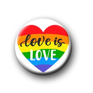 PRIDE / 1” / 25mm pin button / badge / LGBTQ+ / lesbian / gay / bi / trans / asexual / non-binary / pansexual / rainbow / unisex / love