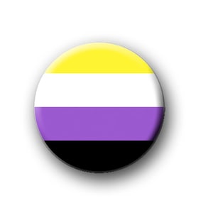 PRIDE / 1” / 25mm pin button / badge / LGBTQ+ / lesbian / gay / bi / trans / asexual / non-binary / pansexual / rainbow / unisex / love