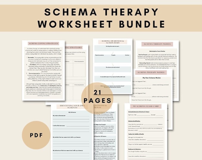 Schema Therapy Worksheet Bundle Schema Modes Therapy Resource Mental Schema Therapy Worksheet Bundle Schema Modes Therapy Resource Mental