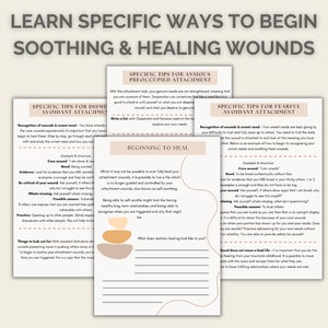 Attachment Styles & Wounds Workbook, Self-help Therapy, 40 Pages (PDF ...