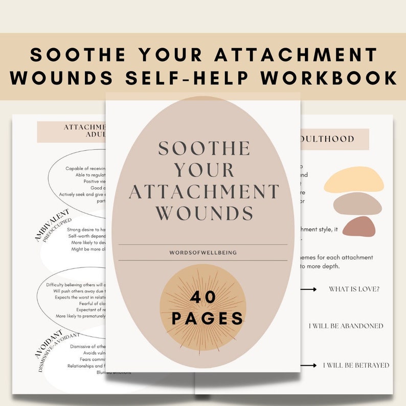 Soothe Your Attachment Wounds Attachment Type Workbook Etsy