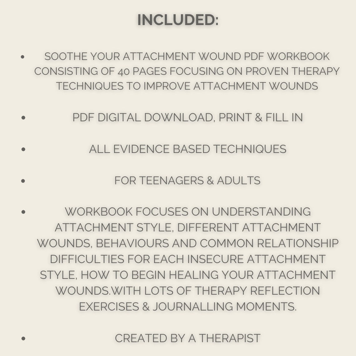 Soothe Your Attachment Wounds Attachment Type Workbook - Etsy