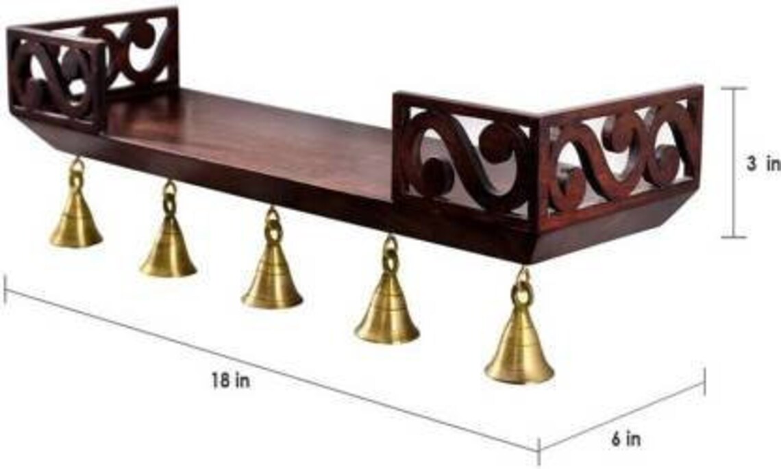Wooden Wall Mounted Temple, Wall Shelves, Worship Wall Shelf, Wooden