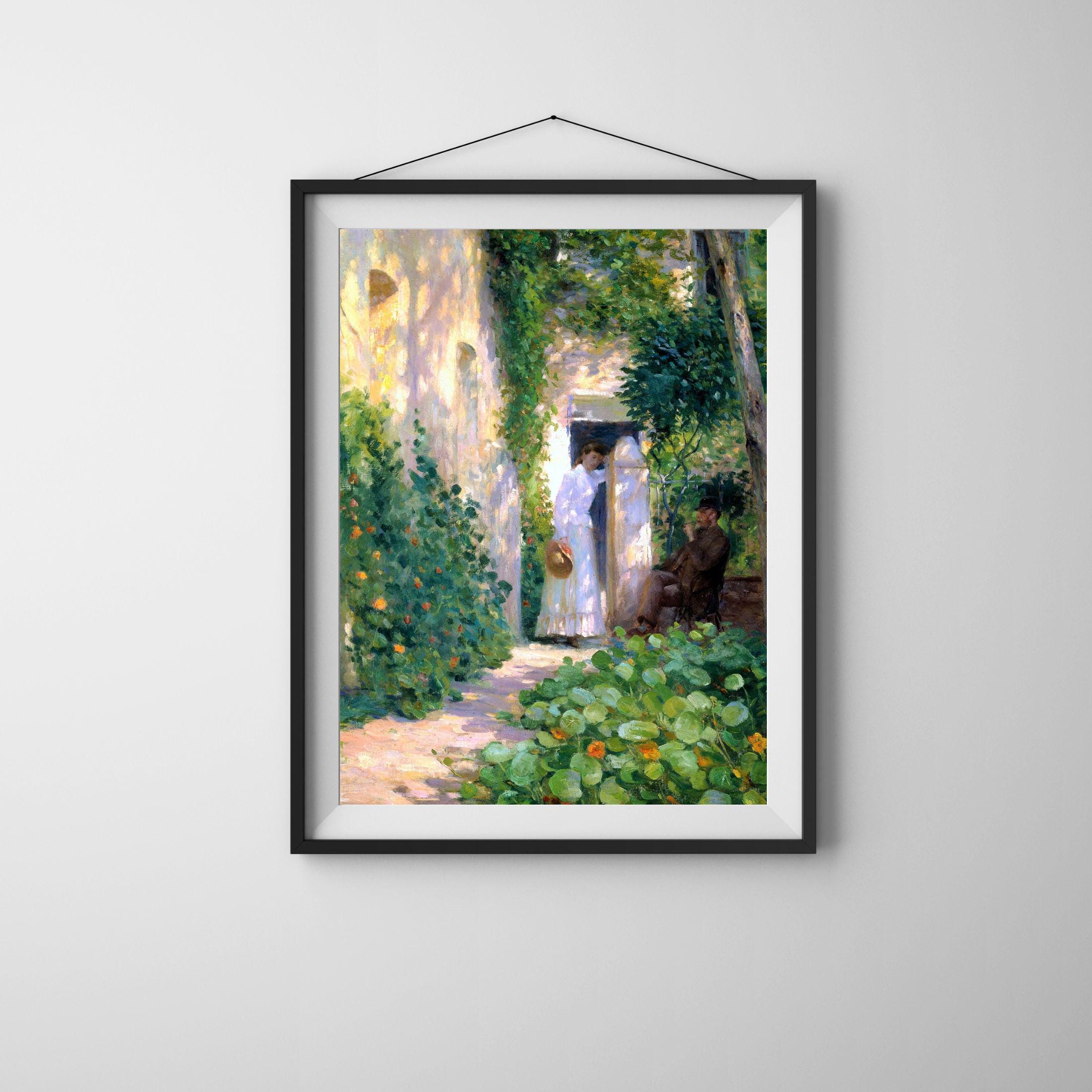 Victorian Garden Landscape Art Print | Tudor St George Tucker