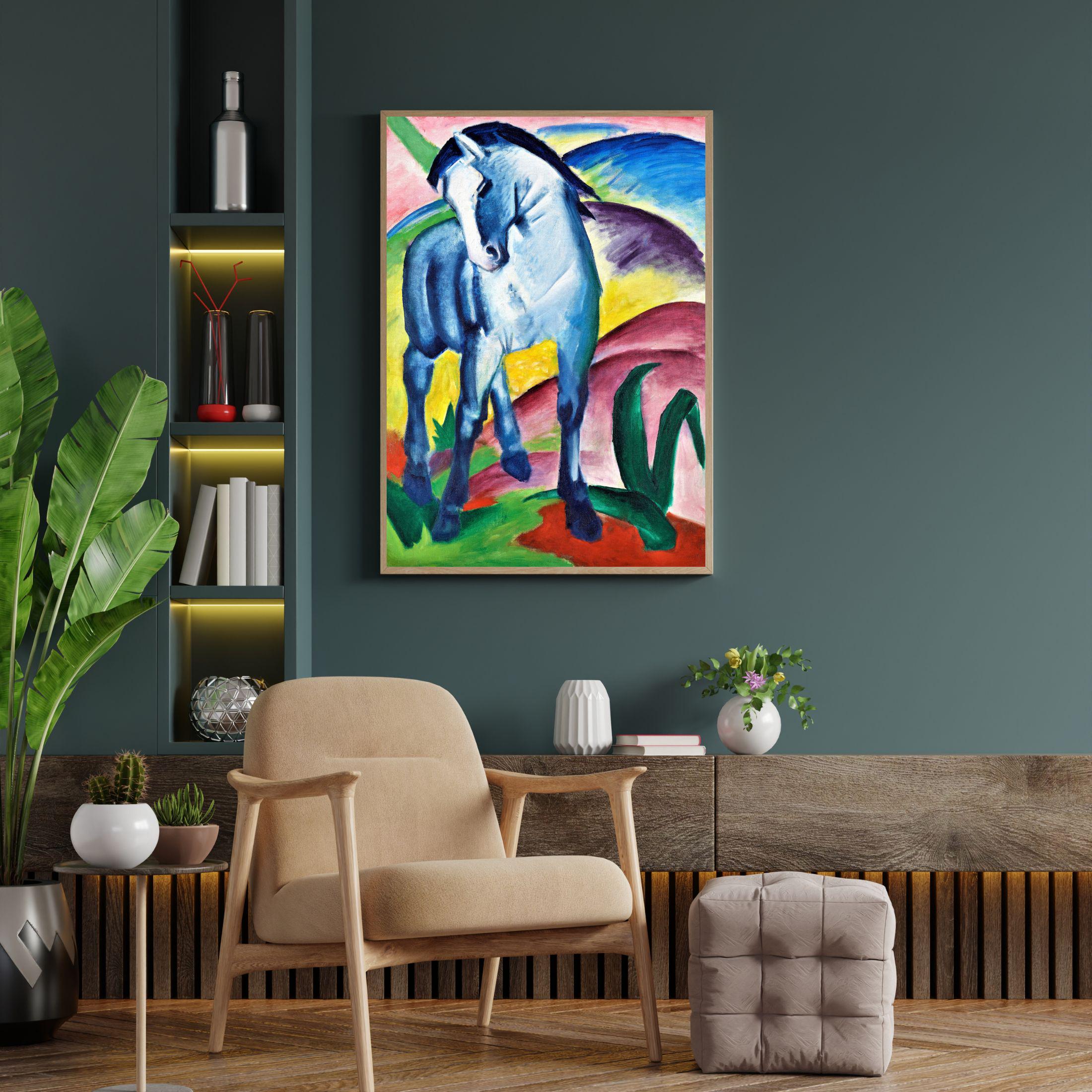 Blue Horse Print Abstract Horse Wall Art by Franz Marc - Etsy