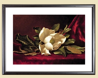 Magnolia Wall Art Print, Floral Artwork, Wall Decor, Printable Art, Fine Art Painting, Digital Download Art