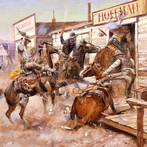 Western Frame TV Art, Samsung Frame TV Art, Cowboy TV Art, Western Scene, Cowboy Landscape Television Frame Art