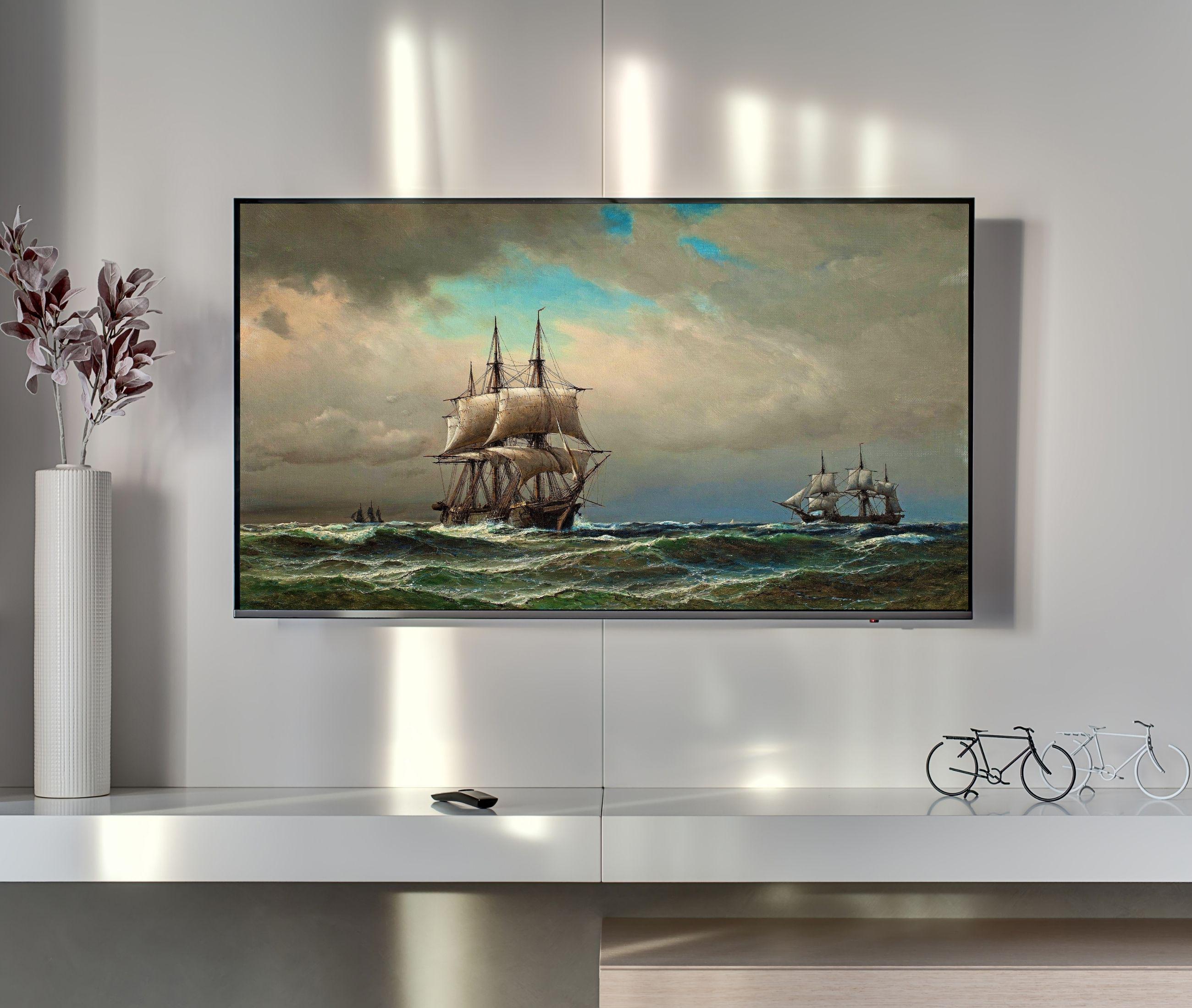 航海をテーマにした帆船アート｜サムスンフレームTV用ビンテージ海景画