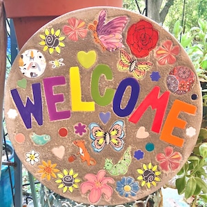14” Mosaic Stepping Stone “Welcome 1” #178