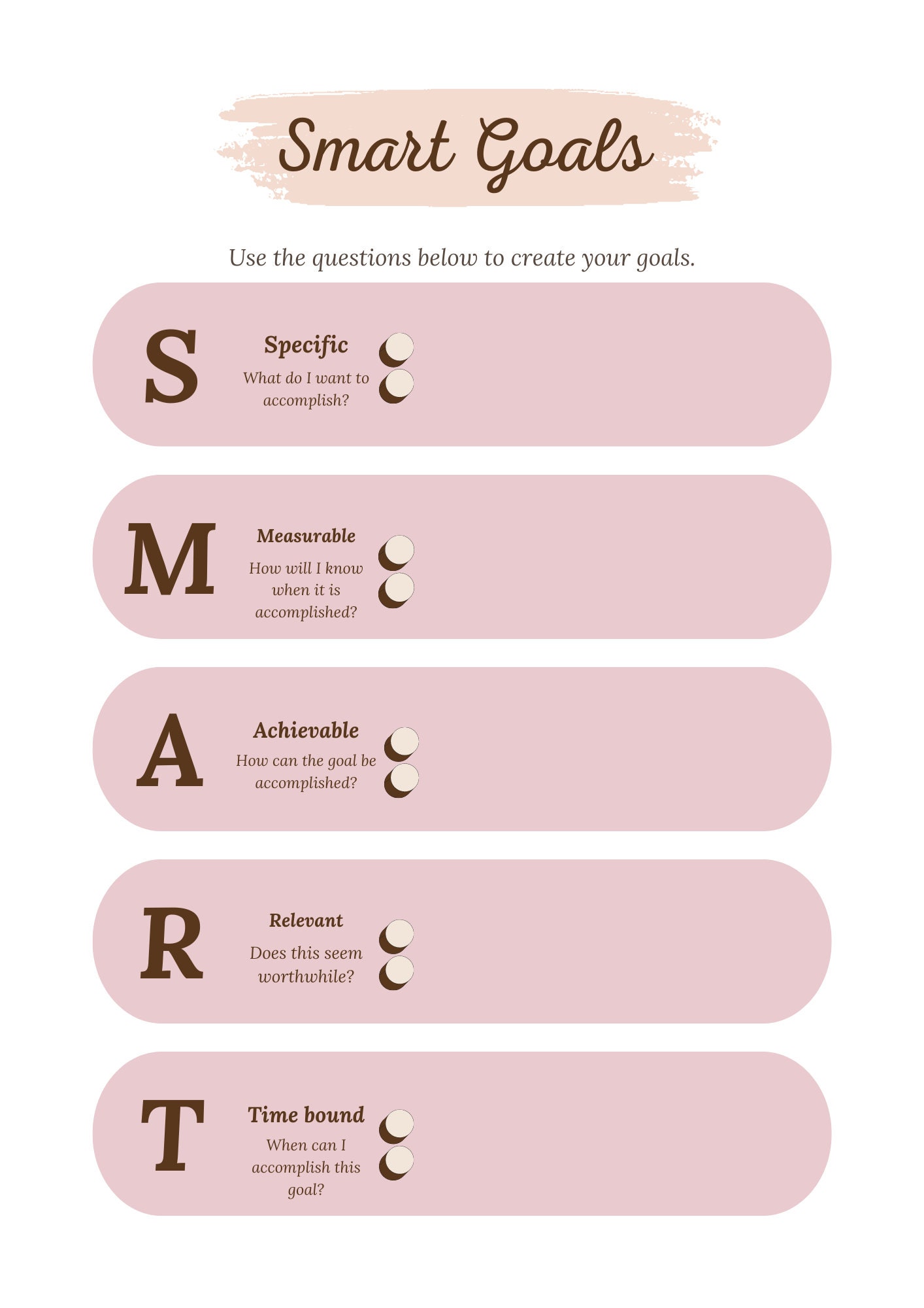 Goal Setting Planner Printable Bundle | SMART Goals Tracker and ...
