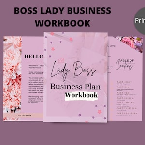 Lady Boss Business Planner | Start Your Online Business Workbook | Digital Product Creation & Entrepreneur Guide