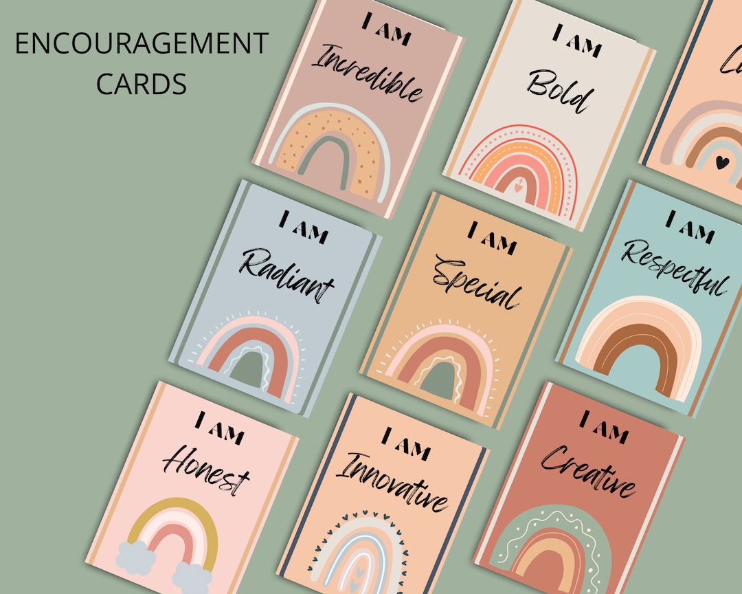 Printable Encouragement Cards Set - Etsy