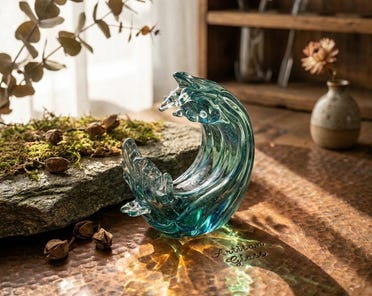 【れい】ガラス工芸品　ブルーバード　小物入れ　ムラーノガラス　希少 れい】ガラス工芸品 ブルーバード 小物入れ ムラーノガラス 希少