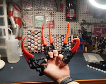 3D-utskriven PLA Mantisarm, vikbar och teleskopisk Velociraptor-klo, för mekaniskt tangentbord, speltillbehör, skrivbordsdekor, performance...